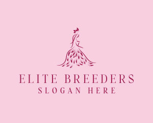 Feather Fashion Gown logo design