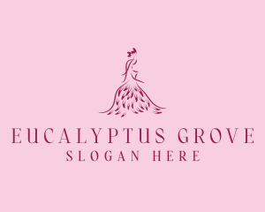 Feather Fashion Gown logo design