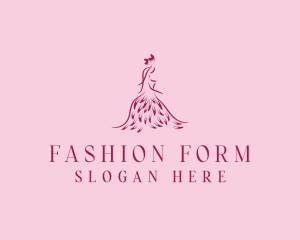 Feather Fashion Gown logo design