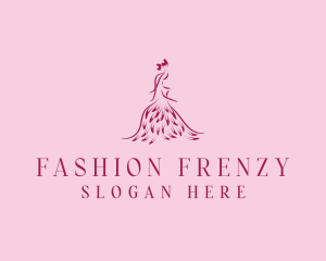 Feather Fashion Gown logo design