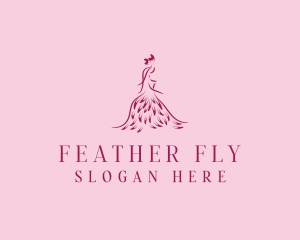 Feather Fashion Gown logo design