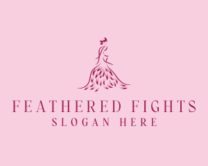 Feather Fashion Gown logo design