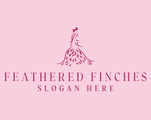 Feather Fashion Gown logo design