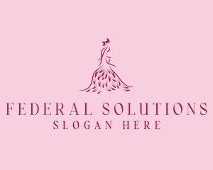 Feather Fashion Gown logo design