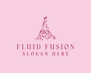 Feather Fashion Gown logo design