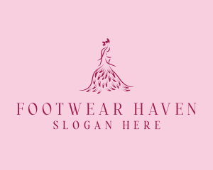 Feather Fashion Gown logo design