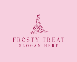 Feather Fashion Gown logo design