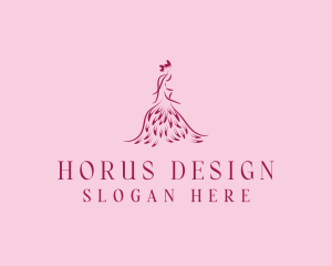 Feather Fashion Gown logo design