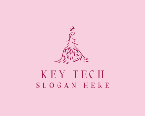 Feather Fashion Gown logo design