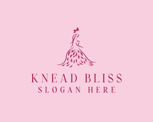 Feather Fashion Gown logo design