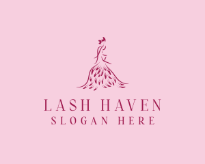 Feather Fashion Gown logo design