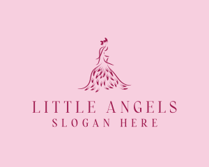 Feather Fashion Gown logo design