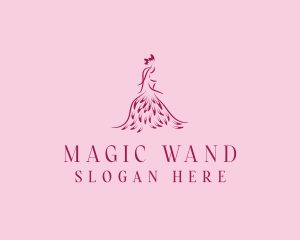 Feather Fashion Gown logo design