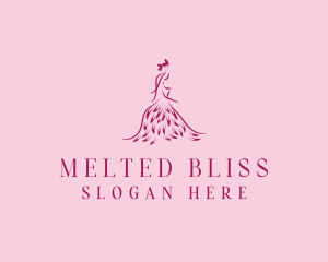 Feather Fashion Gown logo design