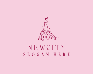 Feather Fashion Gown logo design