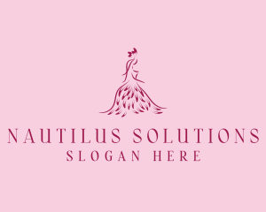 Feather Fashion Gown logo design