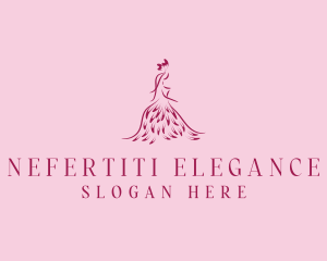 Feather Fashion Gown logo design