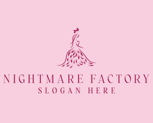 Feather Fashion Gown logo design