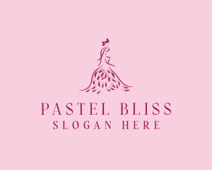 Feather Fashion Gown logo design