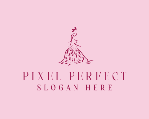 Feather Fashion Gown logo design