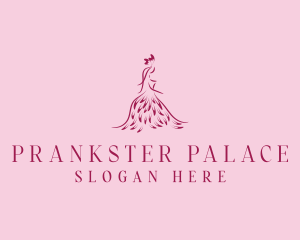 Feather Fashion Gown logo design