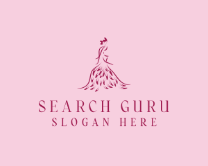 Feather Fashion Gown logo design