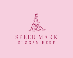 Feather Fashion Gown logo design