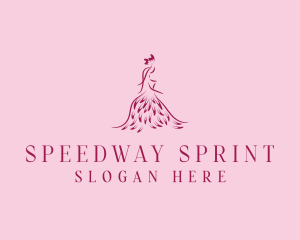 Feather Fashion Gown logo design