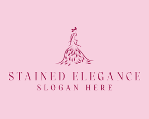 Feather Fashion Gown logo design