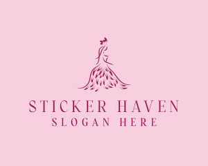 Feather Fashion Gown logo design