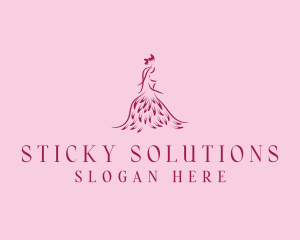 Feather Fashion Gown logo design