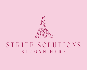 Feather Fashion Gown logo design