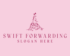 Feather Fashion Gown logo design