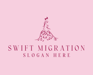 Feather Fashion Gown logo design