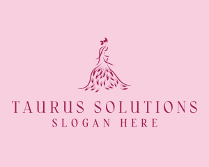 Feather Fashion Gown logo design