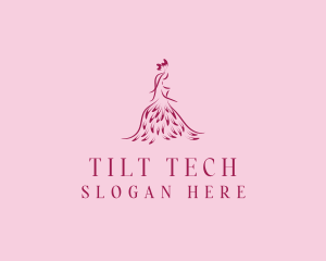 Feather Fashion Gown logo design