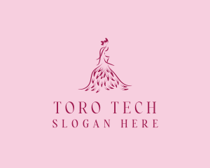 Feather Fashion Gown logo design