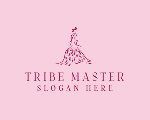 Feather Fashion Gown logo design