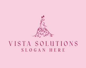 Feather Fashion Gown logo design