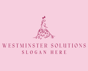 Feather Fashion Gown logo design