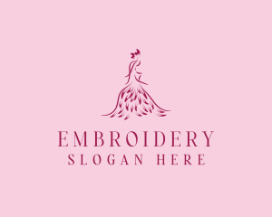 Feather Fashion Gown logo design