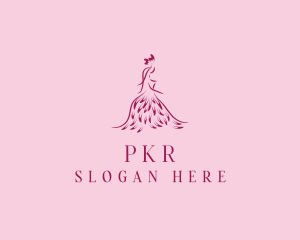 Feather Fashion Gown logo design