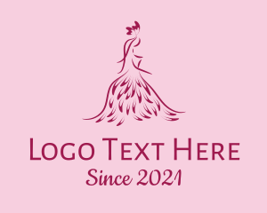 Gown - Pink Fashion School logo design
