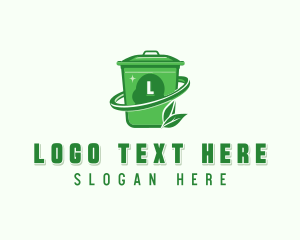 Recycling Bin - Waste Disposal Sanitation logo design