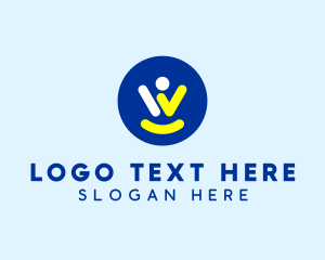Cooperative - Generic Human Letter W logo design