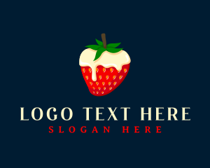 Cream - Sweet Strawberry Cream logo design