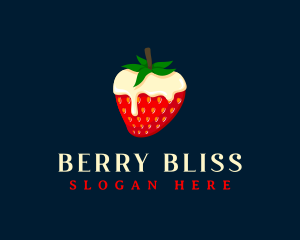 Strawberry - Sweet Strawberry Cream logo design