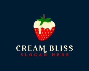 Cream - Sweet Strawberry Cream logo design