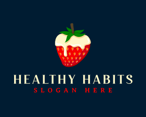 Sweet Strawberry Cream logo design