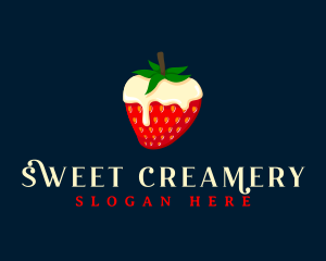 Sweet Strawberry Cream logo design